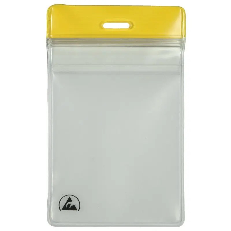 Menda 35016 ESD-Safe Vertical Badge Holder with Zipper, 2.375" x 3.375"