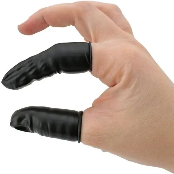 CleanPro® FC610-L Static Dissipative Finger Cots, Large, Black (Pack of 1,440)