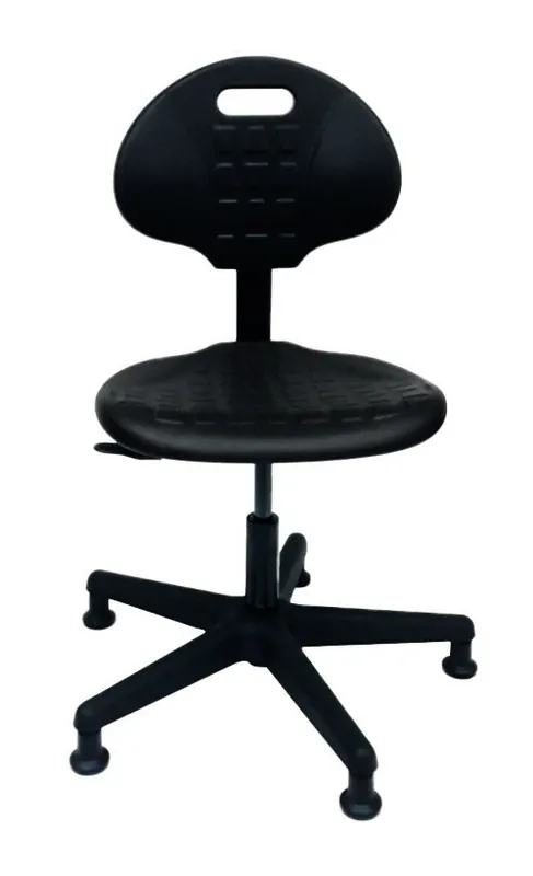 Industrial Seating PU102 Desk Height Cleanroom Chair with Black Nylon Base, Polyurethane