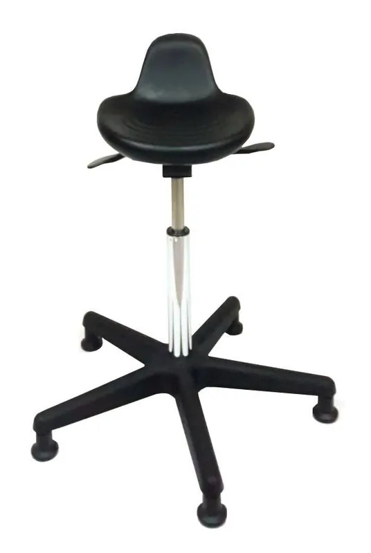 Industrial Seating PSU100 Cleanroom Sit/Stand Stool with Black Nylon Base, Polyurethane