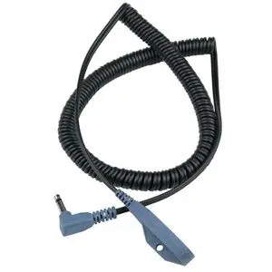 Desco 19695 Snap-One™ Dual Conductor Coil Cord with 4mm Snaps, Black, 6‘