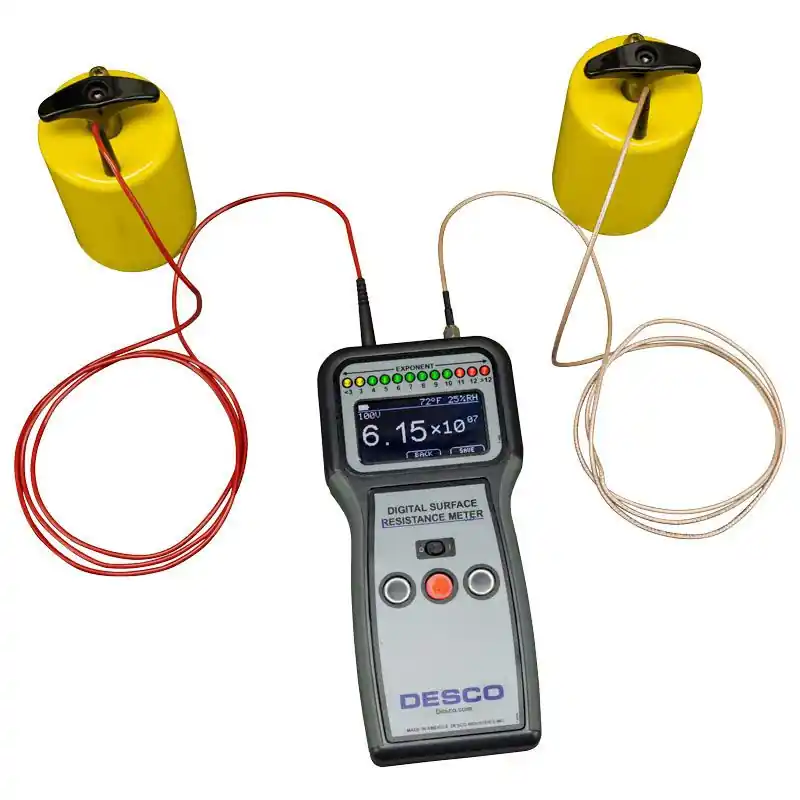 Desco 19290 Digital Surface Resistance Meter Kit, includes NIST Certificate