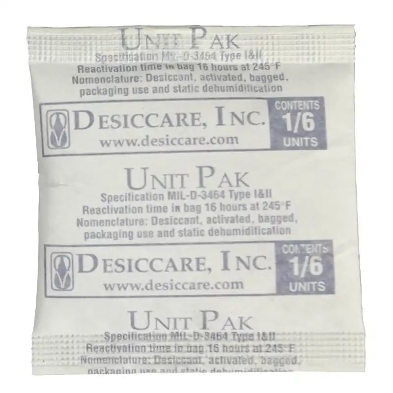 SCS 1/6PLDES1200 Tyvek® Desiccant Pouch, 2.125" x 2.125", 1/6 Unit (Pail of 1,200)