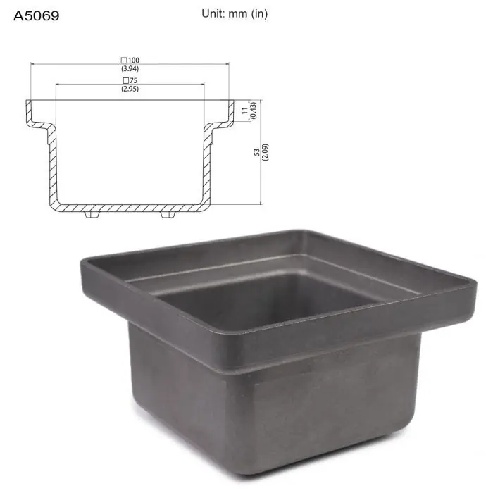 Hakko A5069 100 x 100mm Crucible for FX-305 Solder Pots