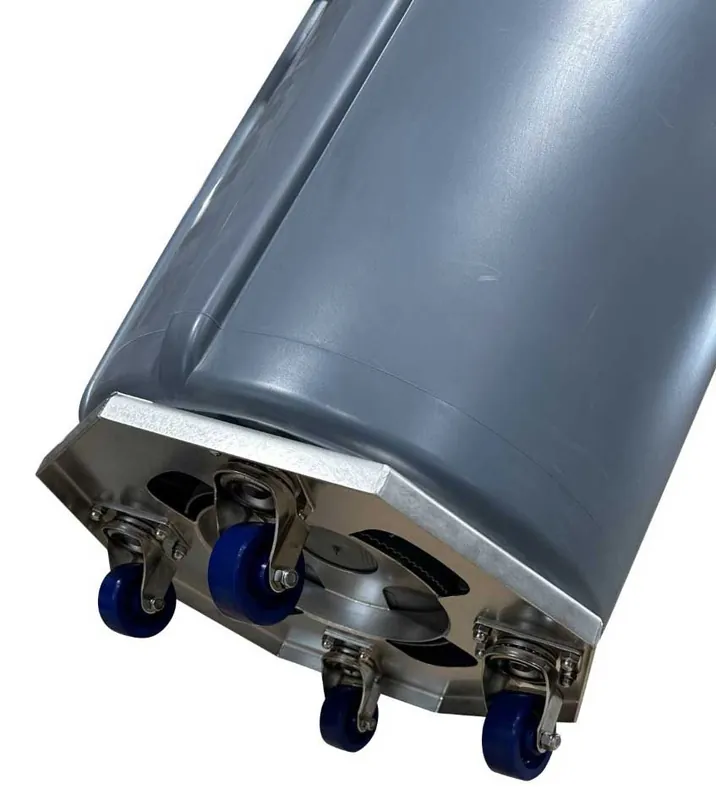 CleanPro® SSL-1011 Twist-Lock Container Dolly, 21.25" Dia.