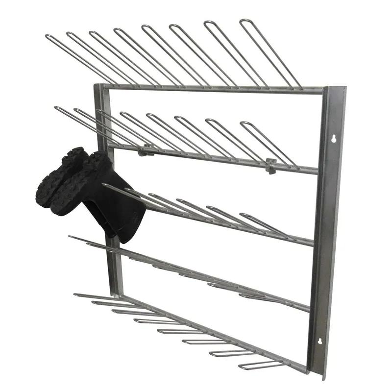 CleanPro® SSL-1075 Wall-Mounted Stainless Steel Cleanroom Boot Rack, 14.25" x 60.75" x 41"