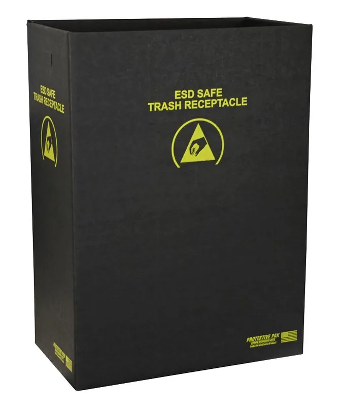 Protektive Pak 37813 Dissipative Trash Receptacle, 40 Gallon
