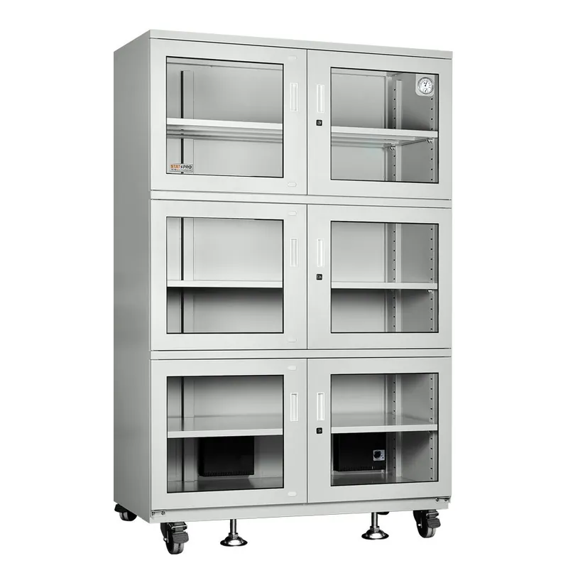 StatPro Professional & Spacious Dry Cabinet with 3 Glass Doors & 5 Drawers 26" x 47.2" x 76"
