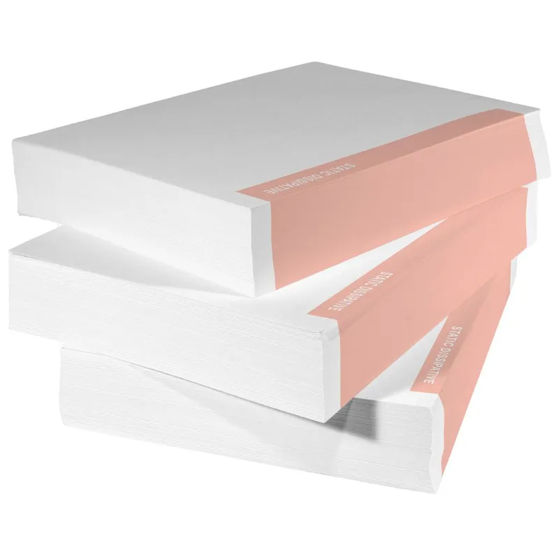 Botron B851117 ESD-Safe Cleanroom Paper, White with Pink Stripes, 11" x 17", 500 Sheet Pack