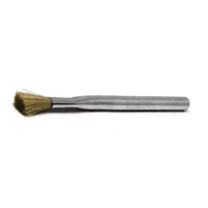 Gordon Brush 1HH Anti-Static Applicator Brush with 5/8" Horse Hair Bristles, 3/4" Trim & 3/8" dia. Zinc Plated Steel Handle, 4-1/2" OAL