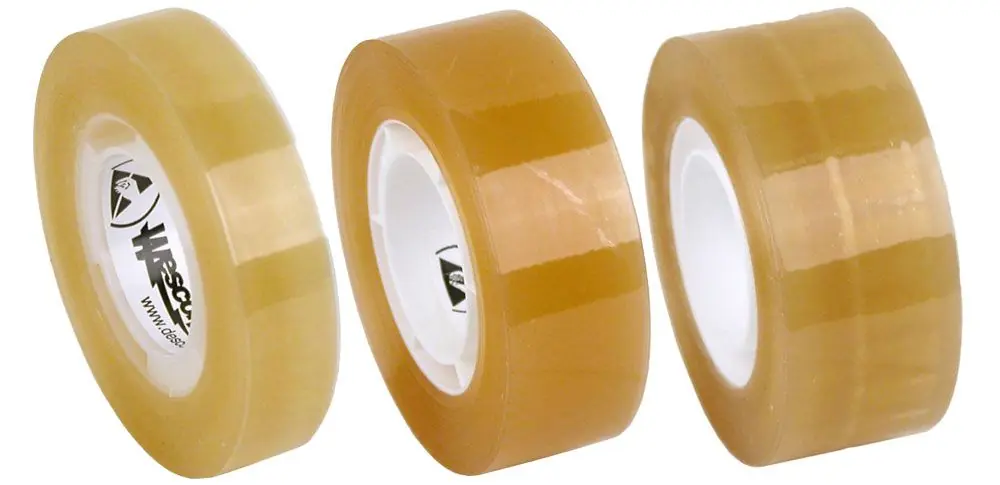 Desco Clear Anti-Static Cellulose Tape, 1" Core, 108‘ Rolls