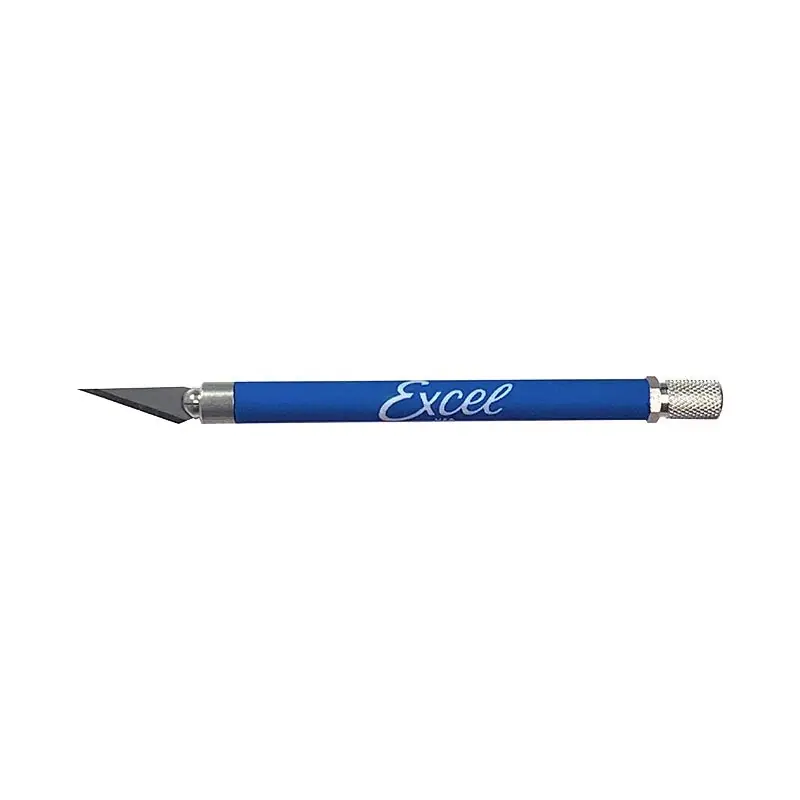Excel Blades 16019 K18 Grip-on Knife with No. 11 Carbon Steel Double Honed Blade, Blue