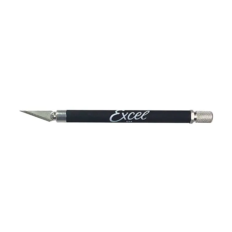 Excel Blades 16020 K18 Grip-on Knife with No. 11 Carbon Steel Double Honed Blade, Black