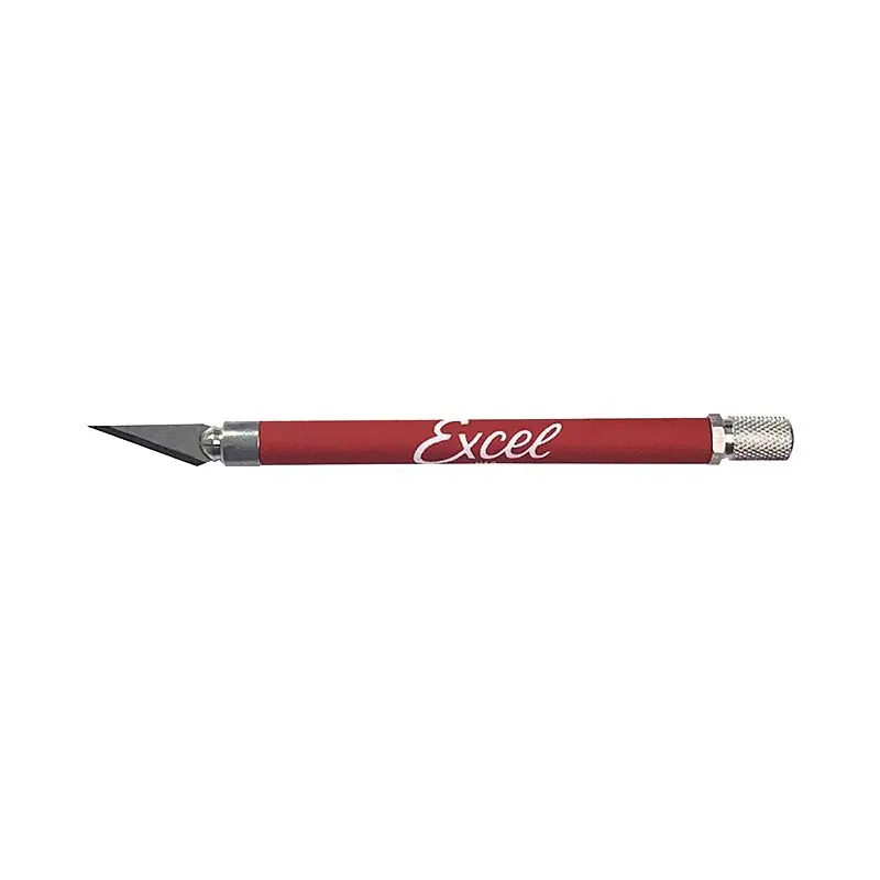 Excel Blades 16024 K18 Grip-on Knife with No. 11 Carbon Steel Double Honed Blade, Red