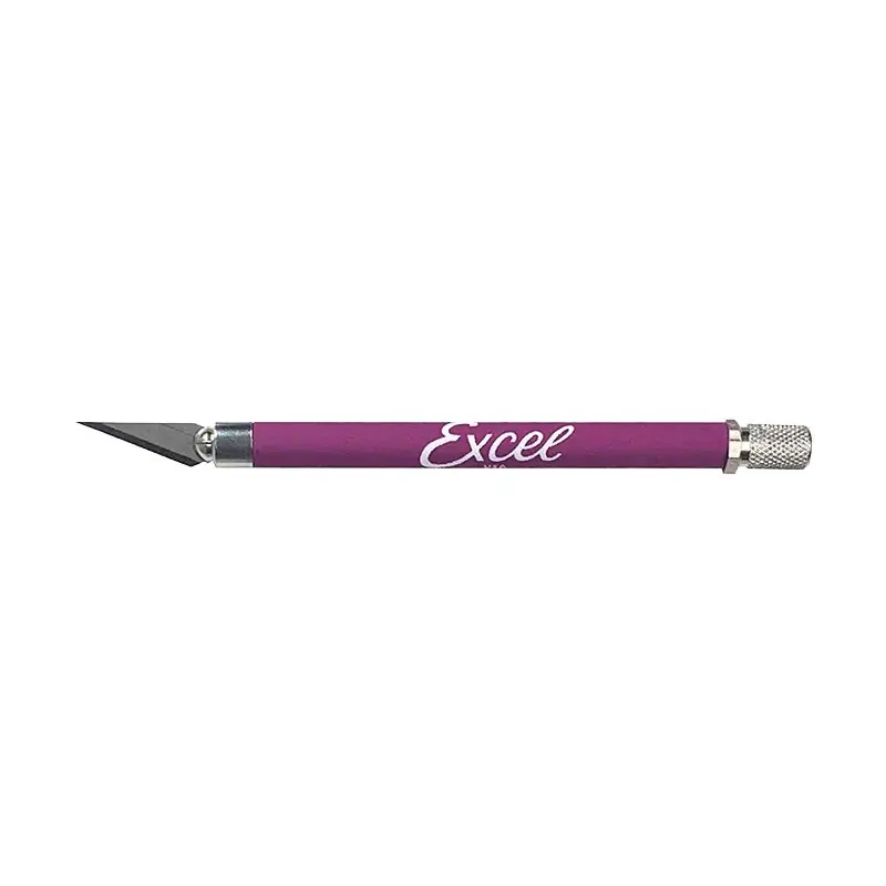 Excel Blades 16025 K18 Grip-on Knife with No. 11 Carbon Steel Double Honed Blade, Purple