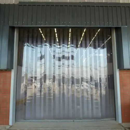 RAC Industries Clear Plastic Strip Door Curtain Kit