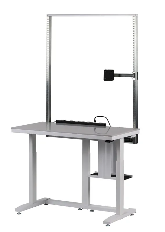 Gibo/Kodama NSG Ergo Lift Height Adjustable Workstation with Acrylic Solid Work Surface & Colored Frame
