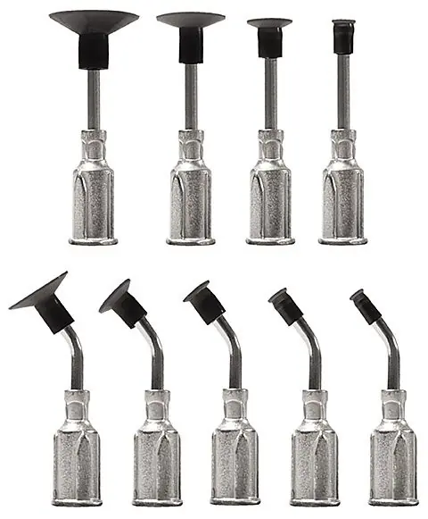 Virtual Industries VCS-9-B ESD-Safe Replacement Vacuum Tip Kit with 9 Buna-N Static Dissipative Non-Marking Vacuum Cups with Probes
