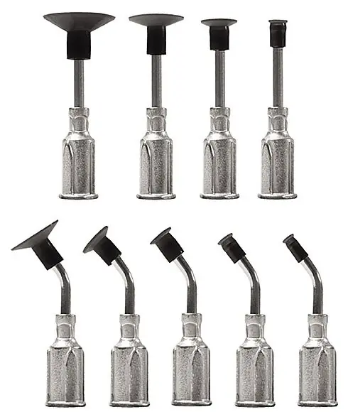 Virtual Industries VCS-9-ESD ESD-Safe Replacement Vacuum Tip Kit with 9 High-Temp Conductive Silicone Vacuum Cups With Probes