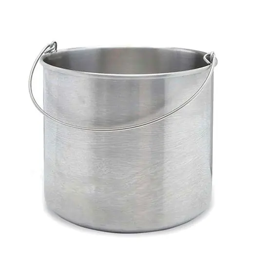 Texwipe TX7057 BetaMop® Seamless Stainless Steel Bucket, 8 Gallon Capacity