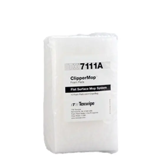 Texwipe TX7111A 7" ClipperMop™ Replacement Polyester Pad Kit (Case of 100 Covers & 40 Fasteners)