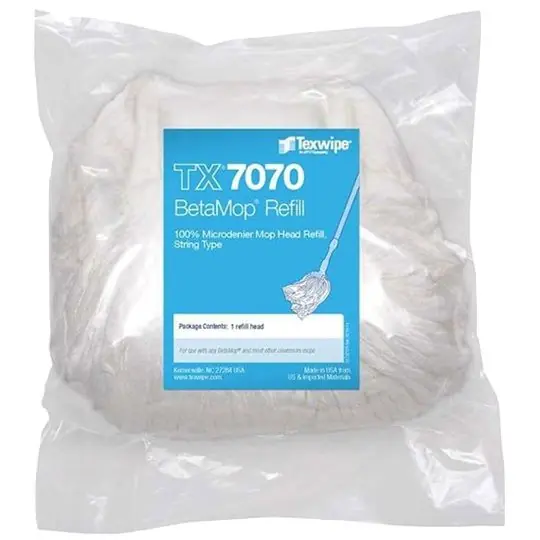 Texwipe TX7070 Microdenier Knit Polyester String Mop Head for BetaMop® (Case of 6)