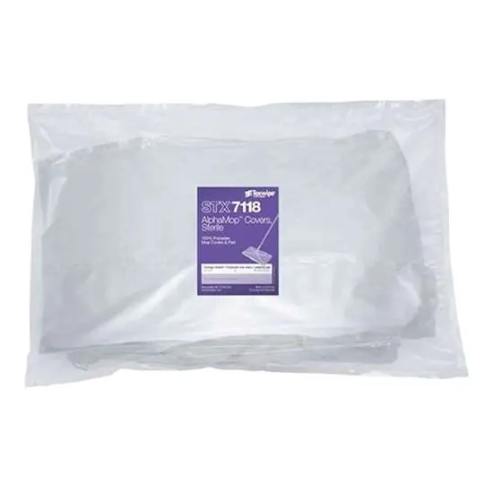 Texwipe STX7118 Sterile Polyester Mop Covers for AlphaMop™ (Case of 120 Covers & 12 Pads)