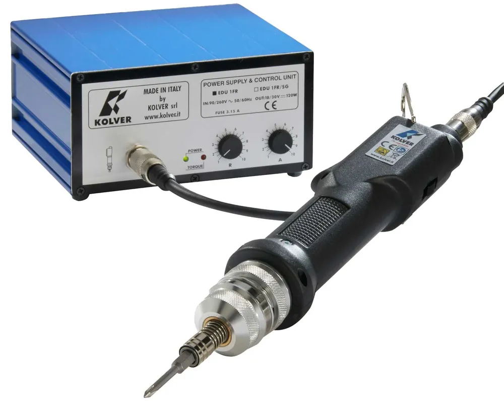 Kolver FAB18PS/FR FAB Series ESD-Safe Brushed In-Line Electric Torque Clutch Screwdriver with Push-to-Start