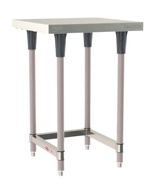 Metro TableWorx™ Stainless Steel Work Table with Type 304 Work Surface, Frame & Metroseal Gray Epoxy Coated Legs