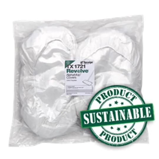 Texwipe TX1721 Revolve™ Sustainable Polyester Integrated Mop Cover & Pads for AlphaMop™ (Case of 100 (10 Bags of 10))