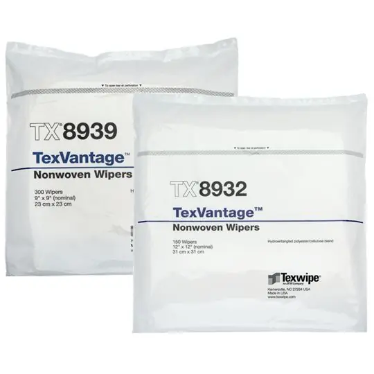 Texwipe TexVantage™ Polycellulose Nonwoven Cleanroom Wipers