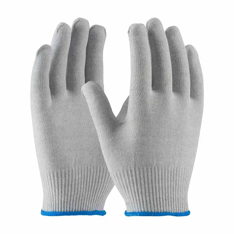 PIP 40-6410 CleanTeam® ESD-Safe Uncoated Seemless Knit Nylon & Carbon Fiber Gloves, 13-Gauge, Gray (Case of 300)