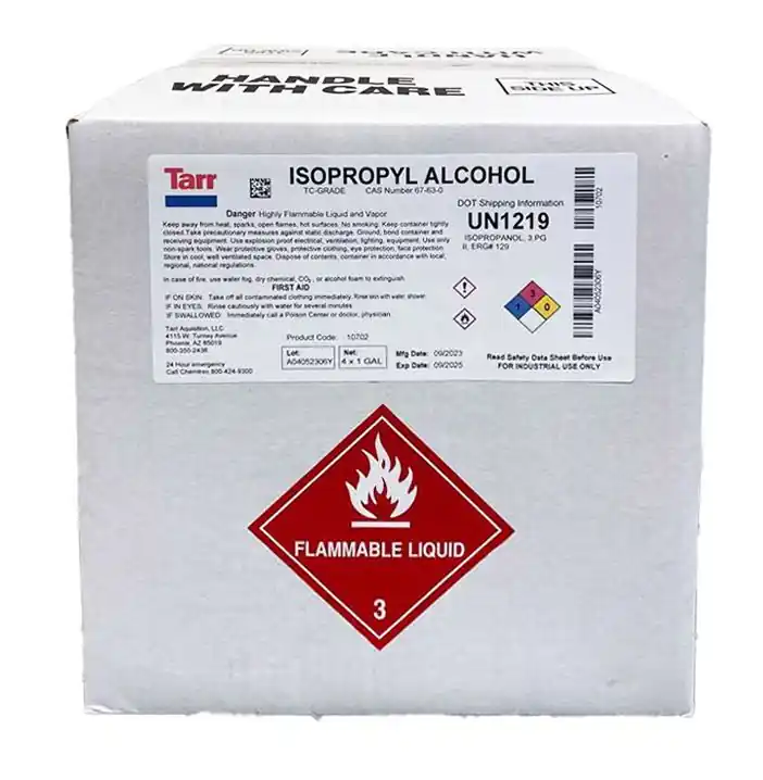 CleanPro® 10702 Tera-Clear 1000 99% Isopropyl Alcohol (IPA), Semi-Conductor Grade, 1 Gallon HDPE Bottles (Case of 4)
