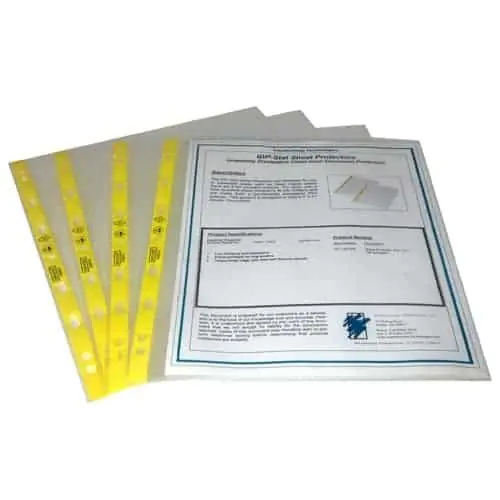 Transforming Technologies DC1185 Permanently Dissipative ESD-Safe Sheet Protectors with 9 Hole Punch, 8.6" x 11.25" (Pack of 100)
