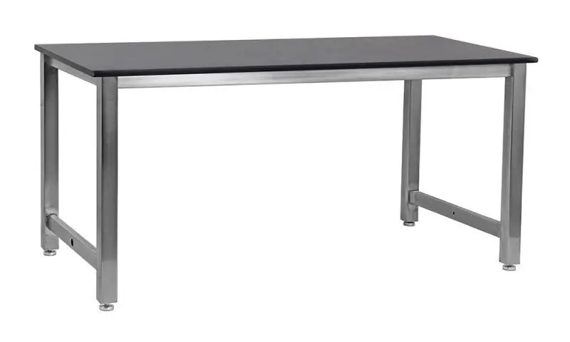 BUILT RIGHT K-Series Stainless Steel Workbench with 0.75" Phenolic Resin Work Surface