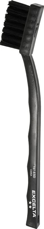 Excelta 197-ESD ★★ Anti-Static Cleaning Brush with 25° Medium Offset Bristles and Plastic Handle, 6.75" OAL