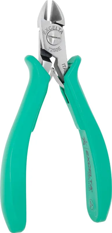 Excelta 7250E ★★★★ ESD-Safe Large Oval Head Semi-Flush Carbon Steel Cutter with Molded Grip, OAL 4.65"