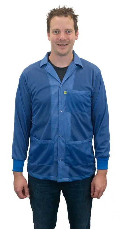 StaticTech EcoShield Plus ESD Jacket with GROUNDING SYSTEM