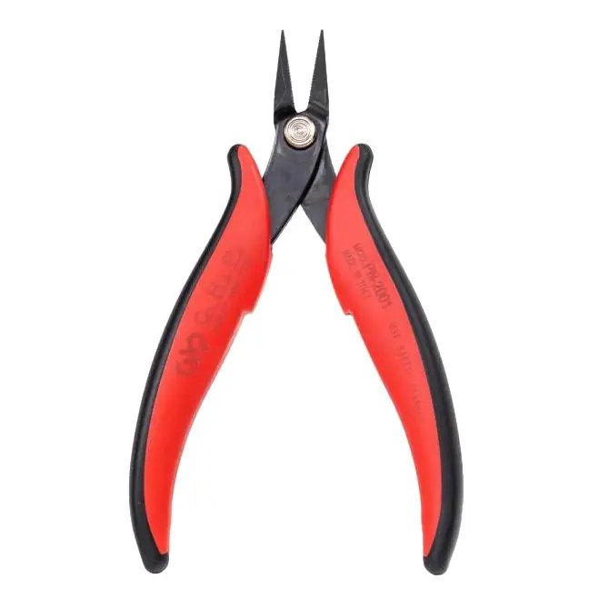 CHP PN-2001 Short Pointed Nose Pliers with Serrated Jaw & Flat Edges, 5.75" OAL