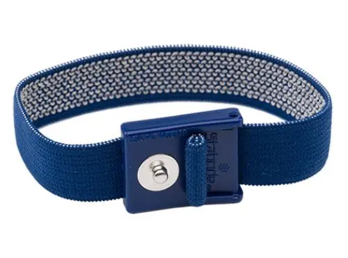 ACL Staticide 8111 Adjustable Dark Blue Economy ESD Wrist Strap with 4mm Stud (Pack of 6)