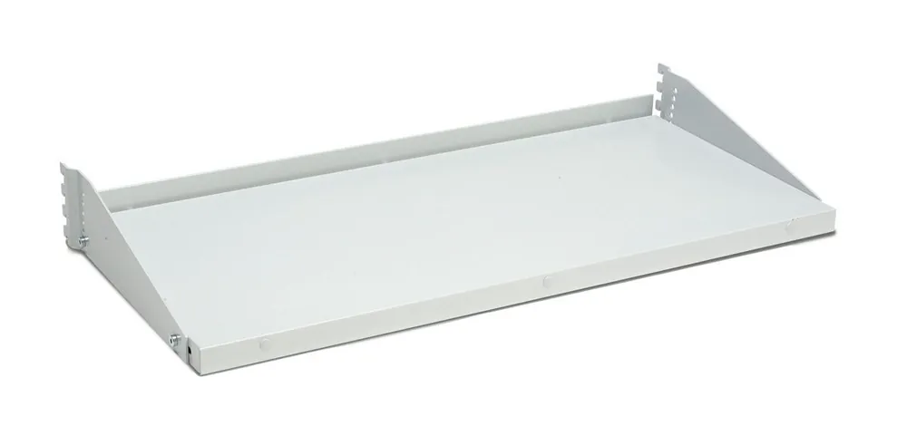 Treston M36 12" x 34" Upright-Mounted Steel Tiltable Top Shelf with Lip