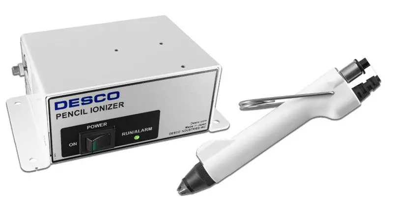 Desco 50692 Pencil-Type Compressed Air Ionizer with Power Adapter, 100-240V