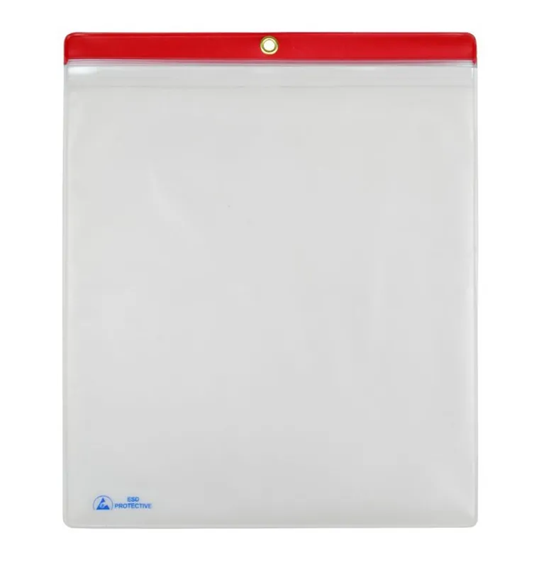 Menda 34454 Dissipative ESD-Safe Shop Traveler with Zip Top & Red Header, 10" x 12" (Pack of 10)