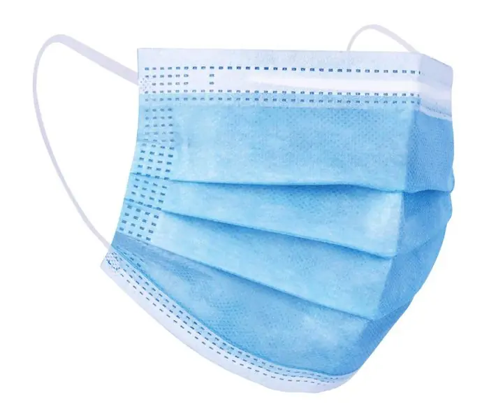 Epic 40578-RS5 3-Ply Pleated Face Mask with Ear Loops, Blue