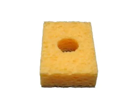 SIR S1-P10 Solder Tip Cleaning Sponges with Hole, 1.5" x 2.2" x 5/8" (Pack of 10)