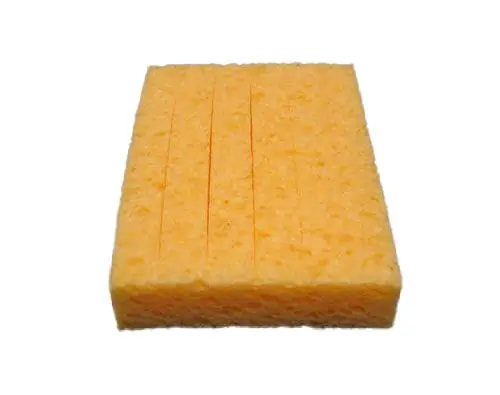 SIR S5S-P10 Solder Tip Cleaning Sponges, Slotted, 2.6" x 4.25" x 5/8" (Pack of 10)