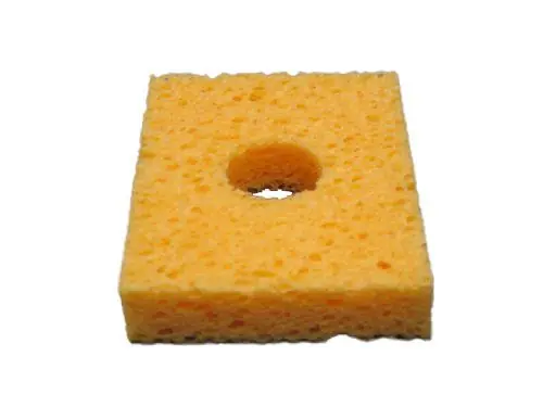 SIR S21-P10 Solder Tip Cleaning Sponges with Hole, 2.5" x 3.25" x 5/8" (Pack of 10)
