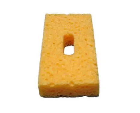 SIR S24-P10 Solder Tip Cleaning Sponges with Elongated Hole, 1.8" x 4" x 5/8" (Pack of 10)