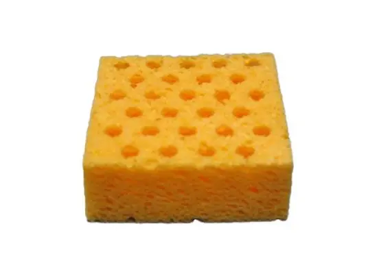 SIR S35MH-P10 Solder Tip Cleaning Sponges, Multi-Hole, 2.6" x 2.6" x 1" (Pack of 10)