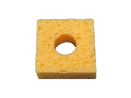 SIR S413-P10 Solder Tip Cleaning Sponges with Hole, 1.6" x 1.6" x 5/8" (Pack of 10)